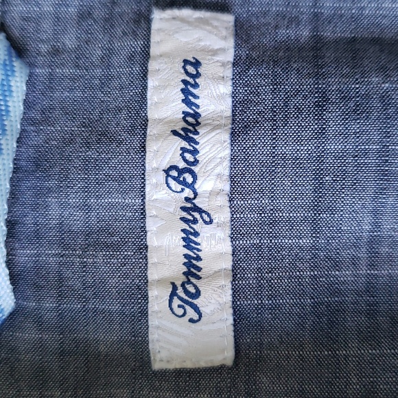 Tommy Bahama Men Plaid Corduroy Button Down Shirt Medium Green Long Sleeve Trail - Picture 7 of 11